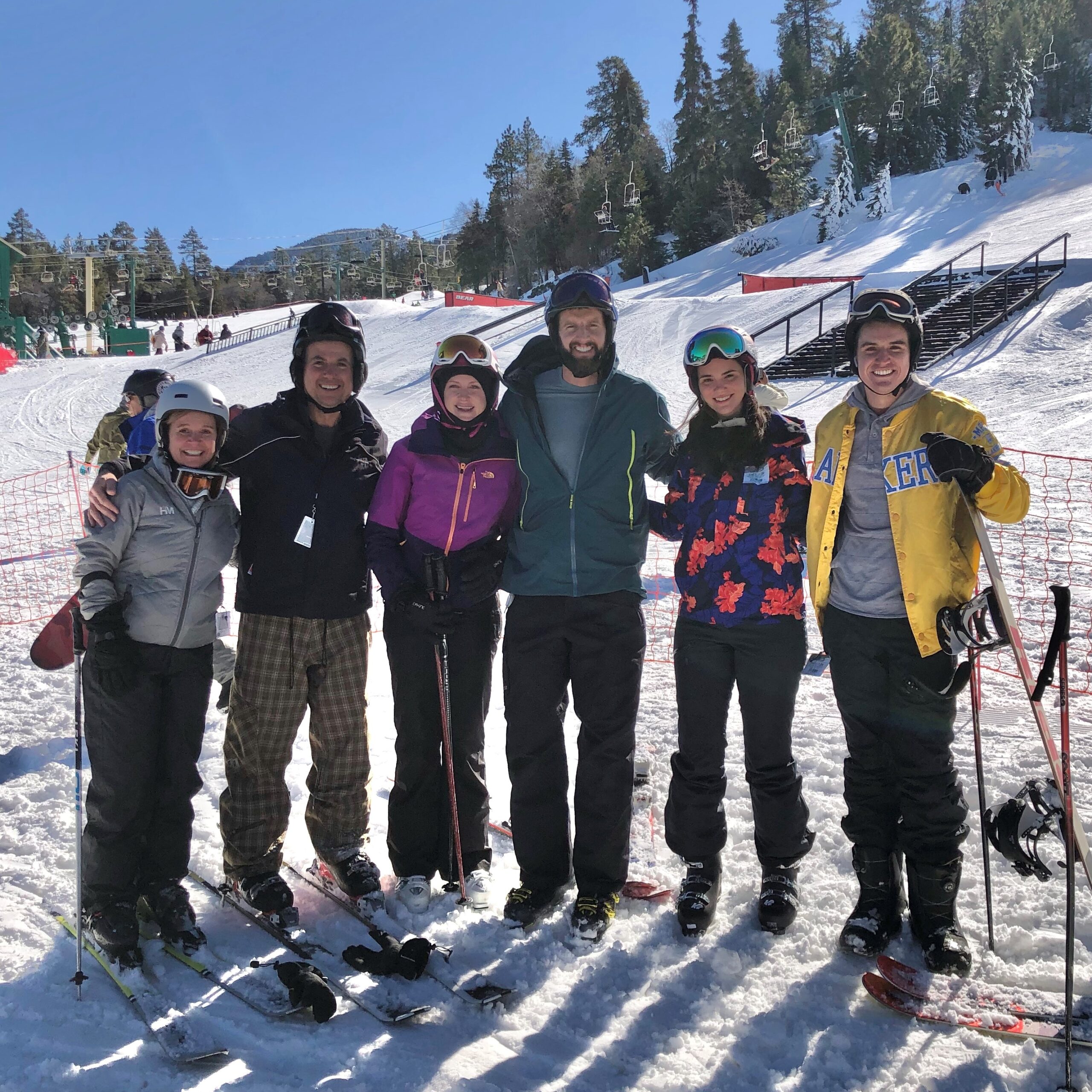 Ed Muna skiing with teammates